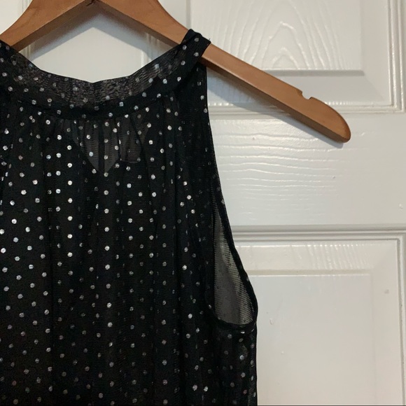 Agaci halter black & silver polka dots blouse s-M - Picture 3 of 10
